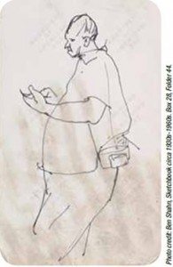 Original sketch from American artist Ben Shahn, best known as a social realist. Digitized on a Zeutschel overhead book scanner utilizing PerfectBook curvecorrecting software.