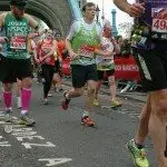 A flattering photo at Tower Bridge on Mile 12