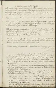 Washington Hebrew Congregation Meeting Minutes 1868
