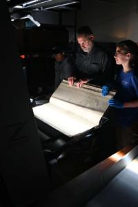 Scanning large-format bound maps