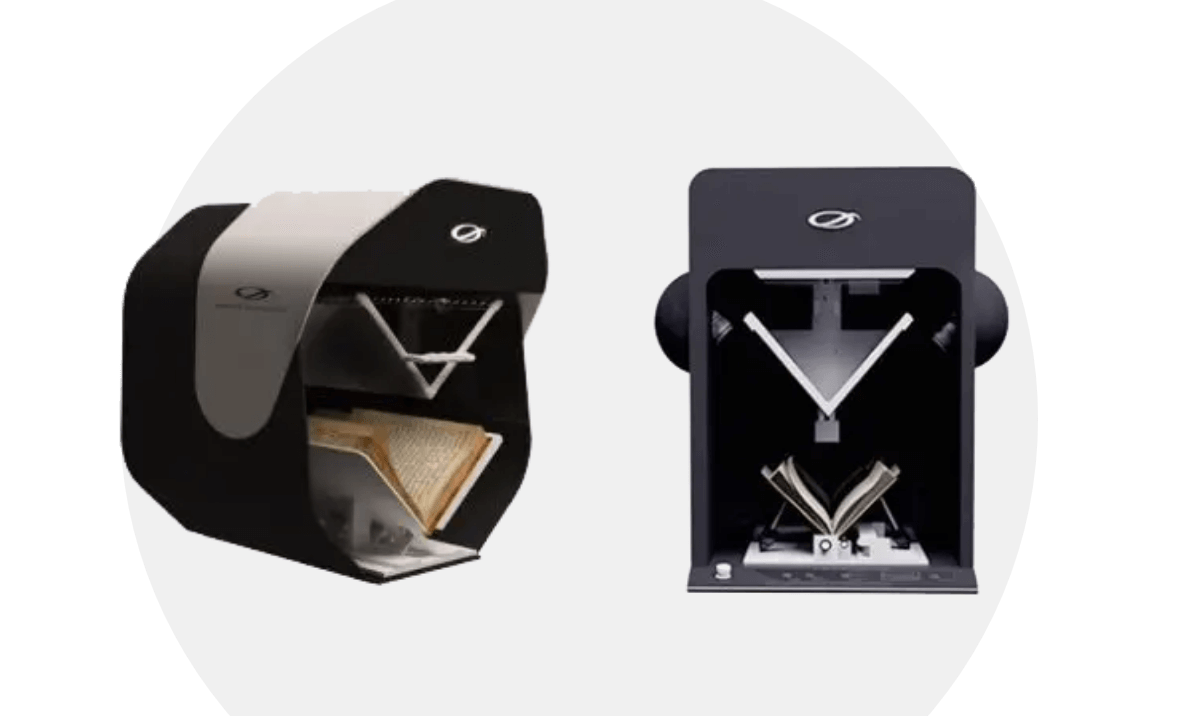 V-shaped Book Scanners