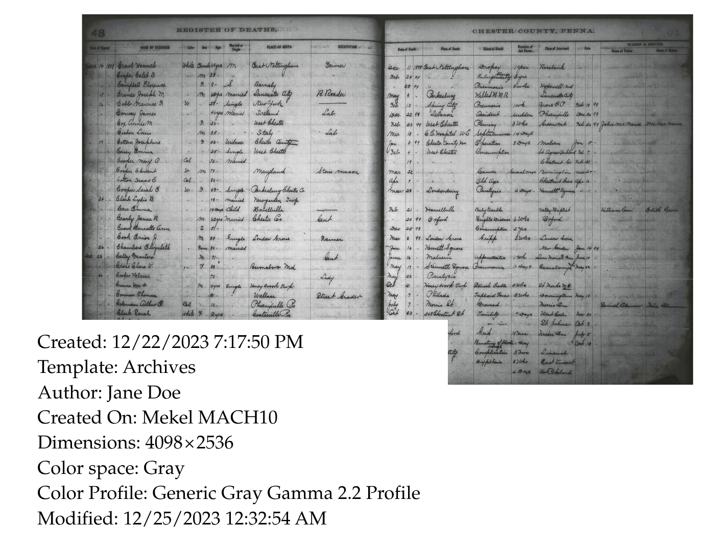 Metadata in digitization projects