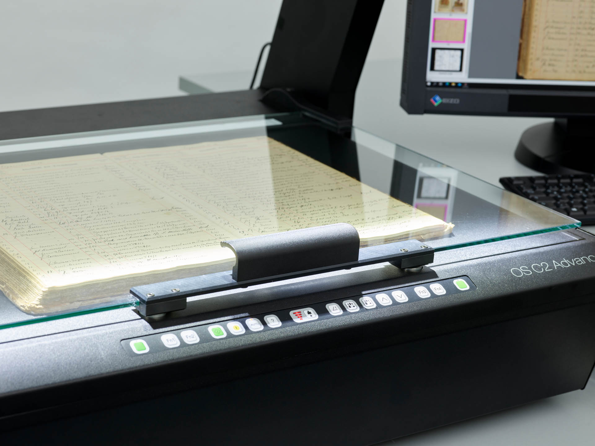 Preservation-grade Zeutschel OS C overhead scanner